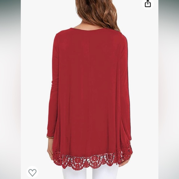 High-low Top with Crochet Trim - NWT - size XL - Picture 2 of 8